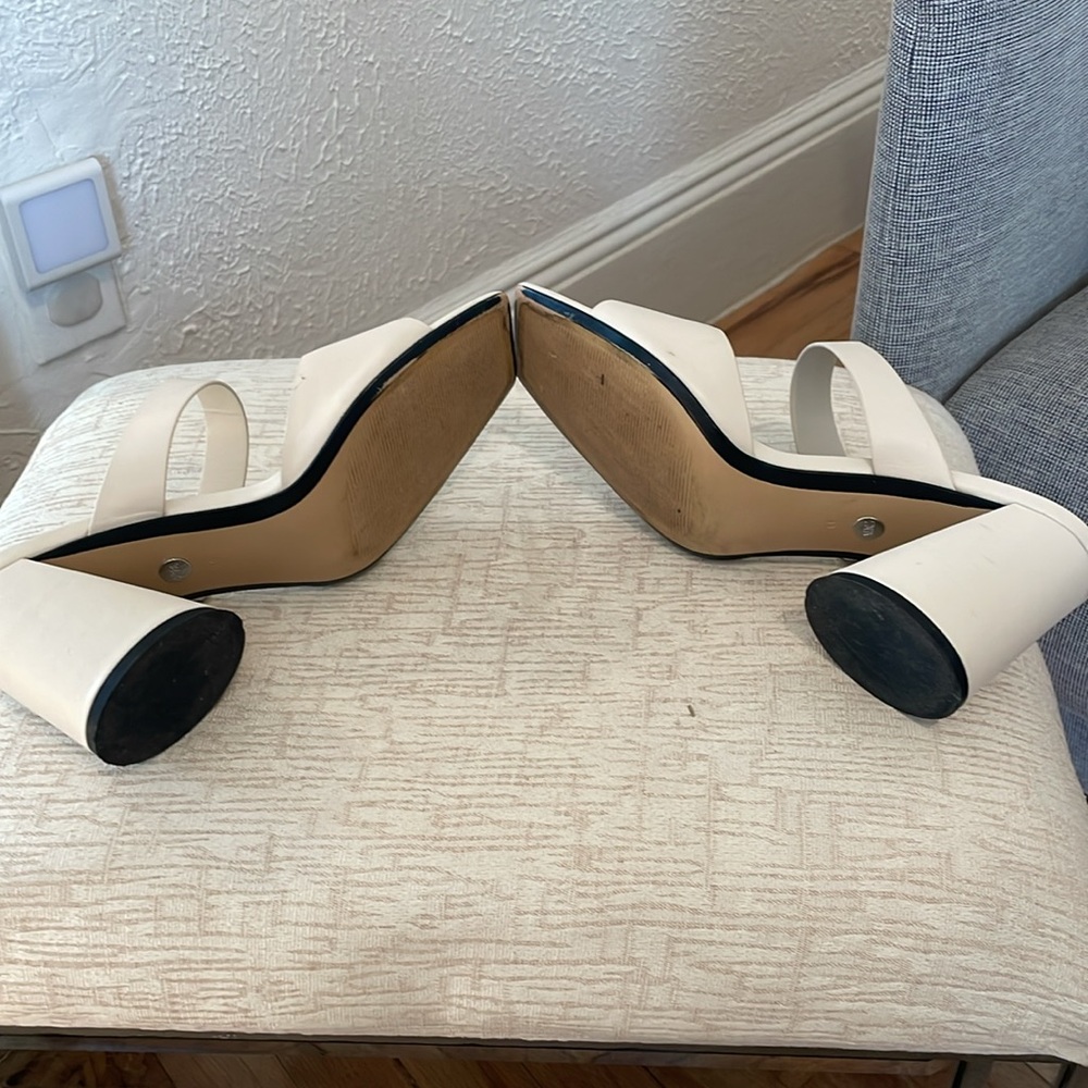 Neutral Color Rounded Block Heel with Square Toe - Picture 4 of 4